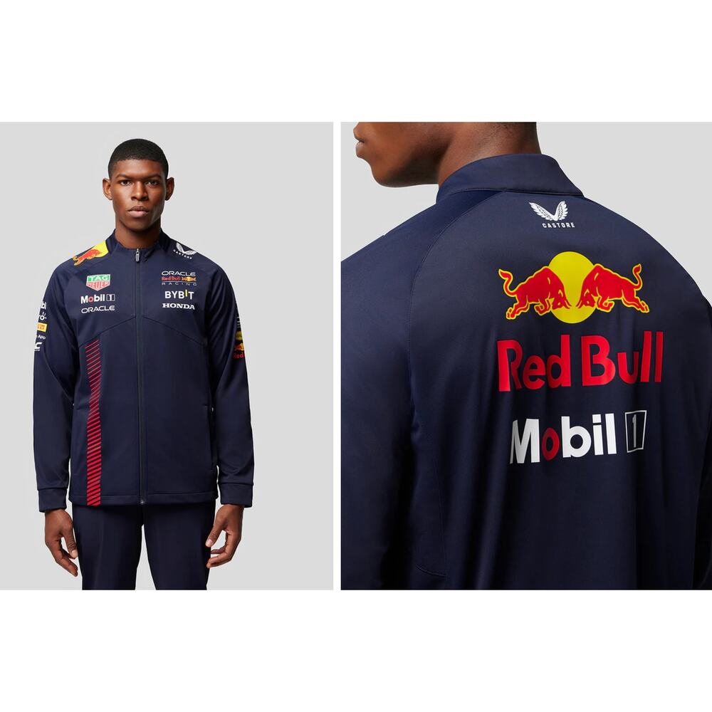 Castore Oracle Red Bull Racing F1 Team Soft Shell Jacket Mens Large New Blue